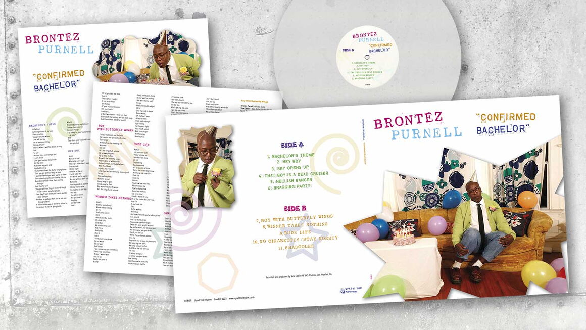 Brontez Purnell: Confirmed Bachelor – album cover design by Paul Jackson (mockup) Brontez Purnell: Confirmed Bachelor – album cover design by Paul Jackson (mockup)
