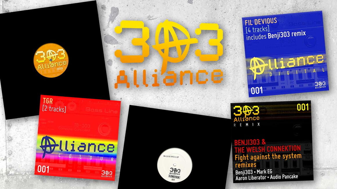 303 Alliance logo plus selection of releases, designed by Paul Jackson 303 Alliance logo plus selection of releases, designed by Paul Jackson