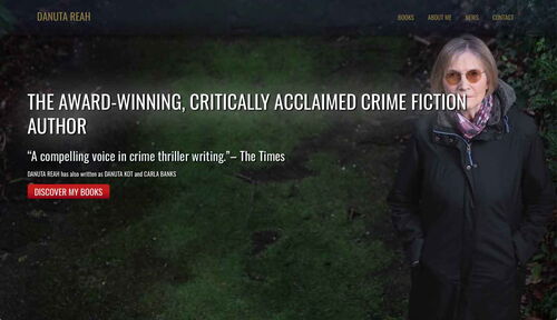 Example of web design by Paul Jackson: Author Danuta Reah’s website